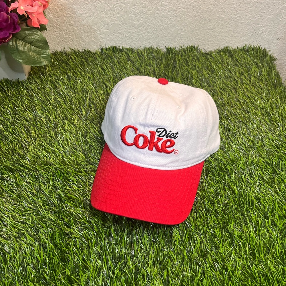 Adult Diet Coke-Tone White and Red Baseball Cap